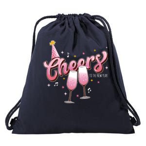 Cheers To The New Year 2024 Happy New Year Drinking Team Drawstring Bag