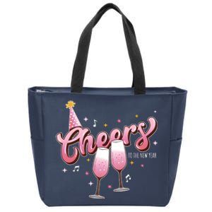 Cheers To The New Year 2024 Happy New Year Drinking Team Zip Tote Bag