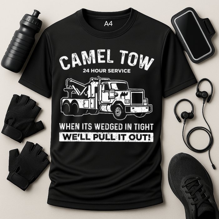 Camel Towing Tow Truck Humor Camel Towing  Performance Shirt