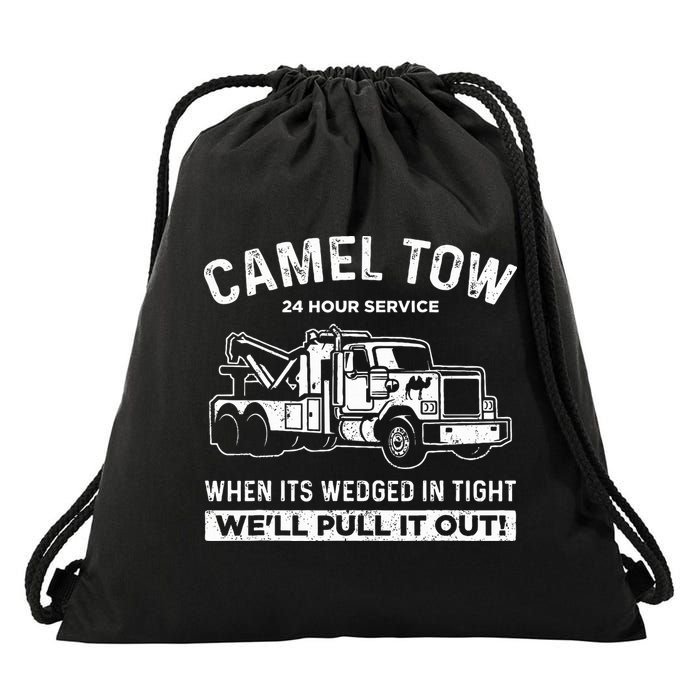 Camel Towing Tow Truck Humor Camel Towing  Drawstring Bag