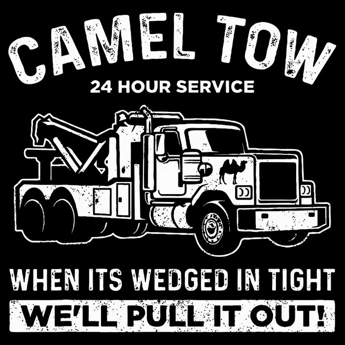 Camel Towing Tow Truck Humor Camel Towing  Drawstring Bag