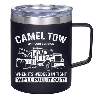 Camel Towing Tow Truck Humor Camel Towing  12oz Stainless Steel Coffee Mug