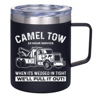 Camel Towing Tow Truck Humor Camel Towing  12oz Stainless Steel Coffee Mug
