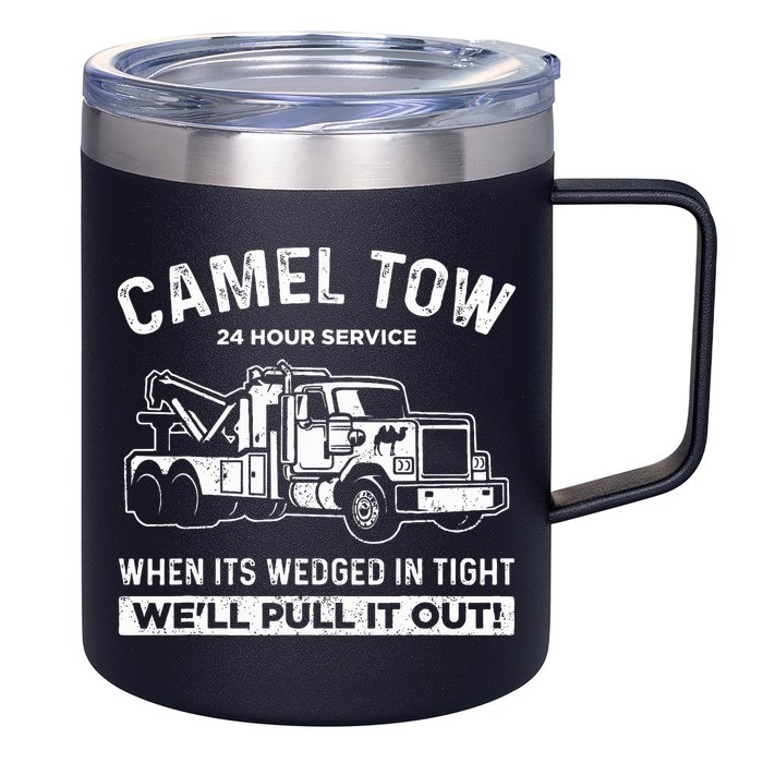 Camel Towing Tow Truck Humor Camel Towing  12oz Stainless Steel Coffee Mug
