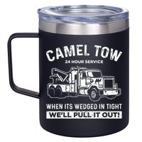 Camel Towing Tow Truck Humor Camel Towing  12oz Stainless Steel Coffee Mug