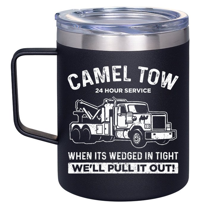 Camel Towing Tow Truck Humor Camel Towing  12oz Stainless Steel Coffee Mug