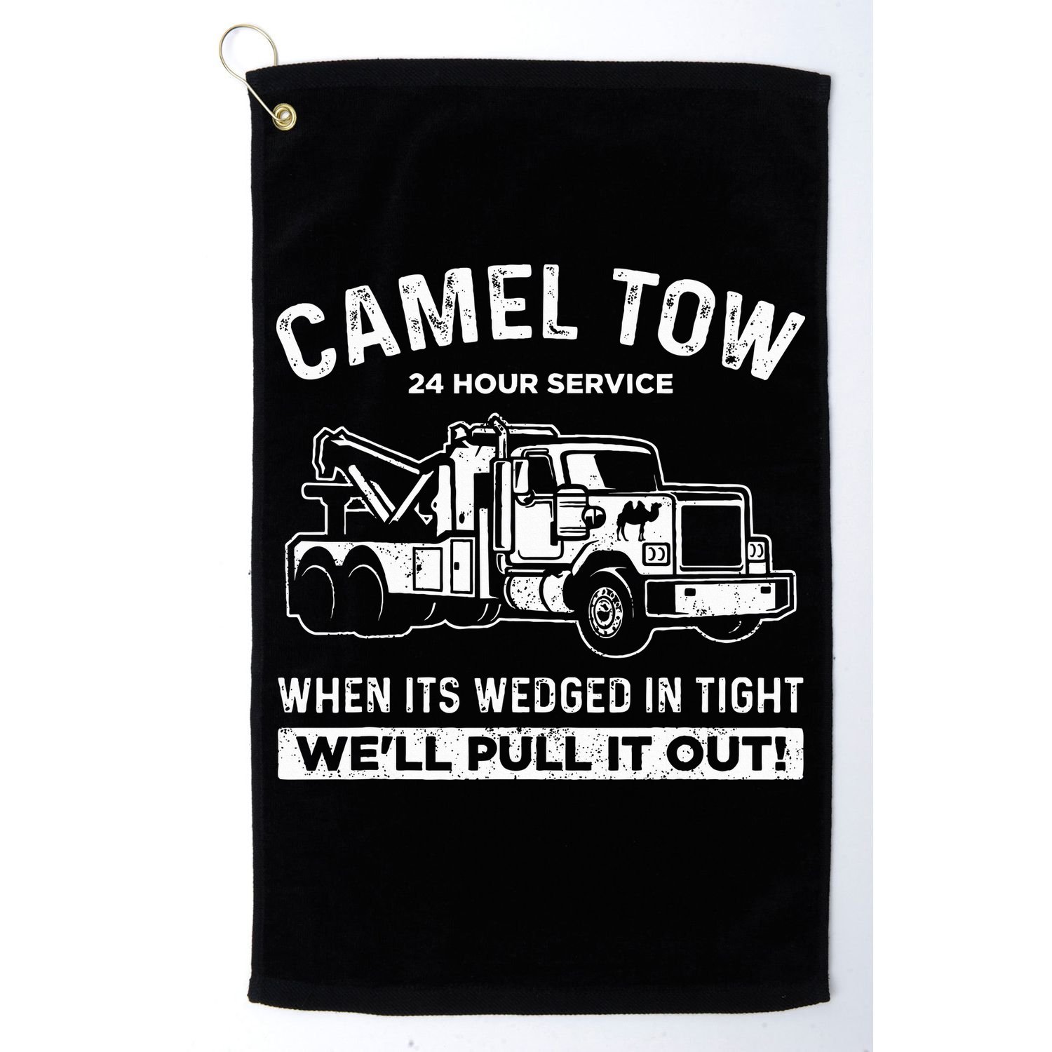 Camel Towing Tow Truck Humor Camel Towing  Golf Towel