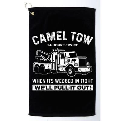 Camel Towing Tow Truck Humor Camel Towing  Platinum Collection Golf Towel