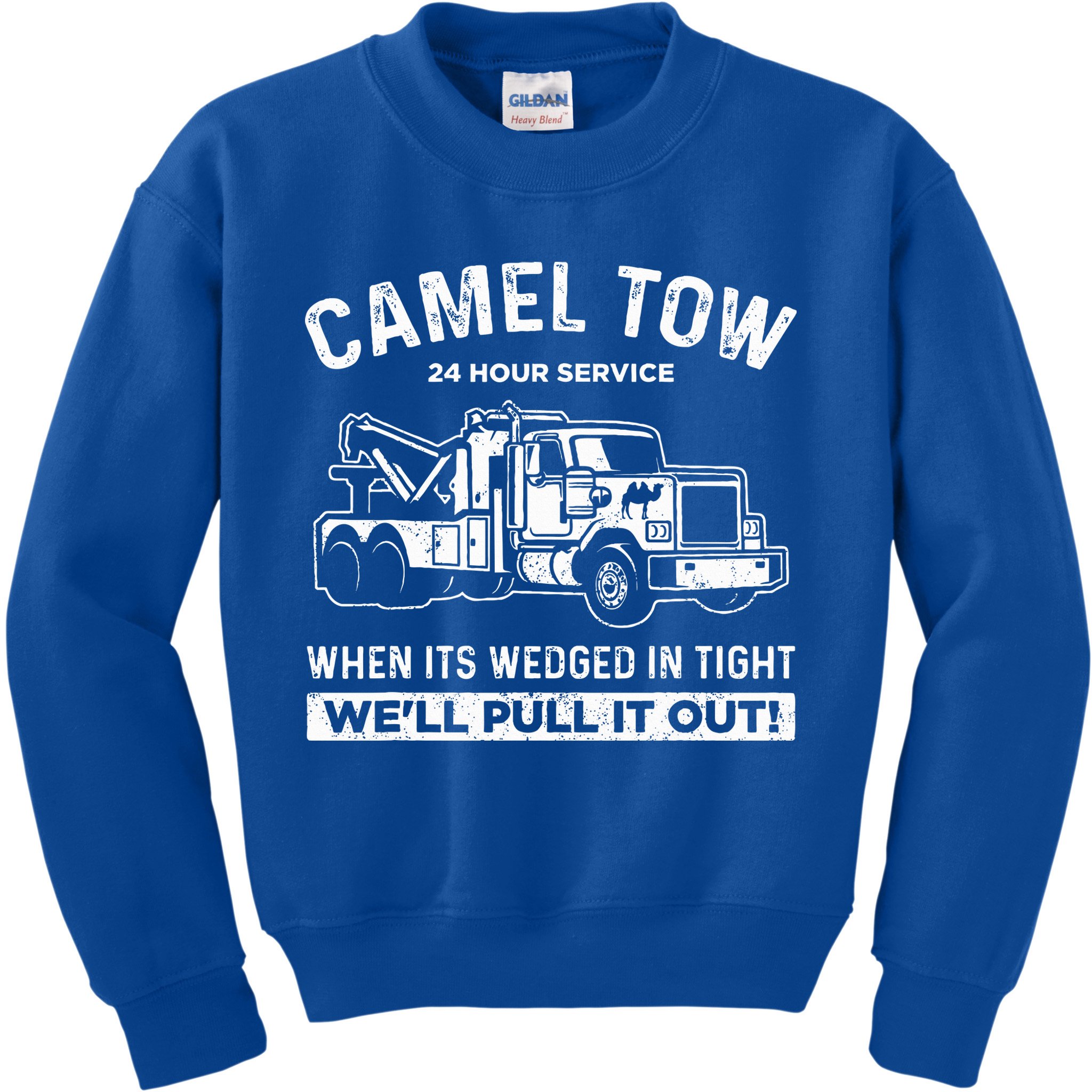 Camel Towing Tow Truck Humor Camel Towing  Kids Sweatshirt