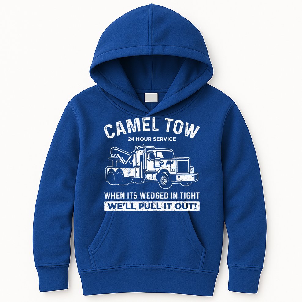 Camel Towing Tow Truck Humor Camel Towing  Kids Hoodie