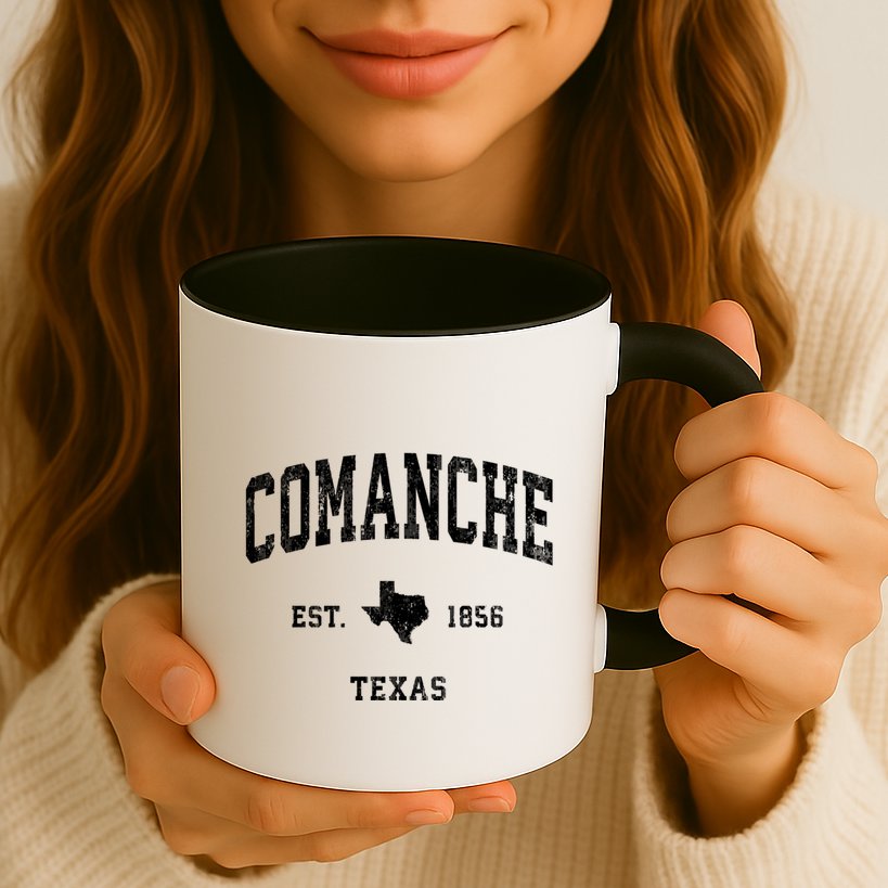 Comanche Texas Tx Vintage Athletic Sports Mug