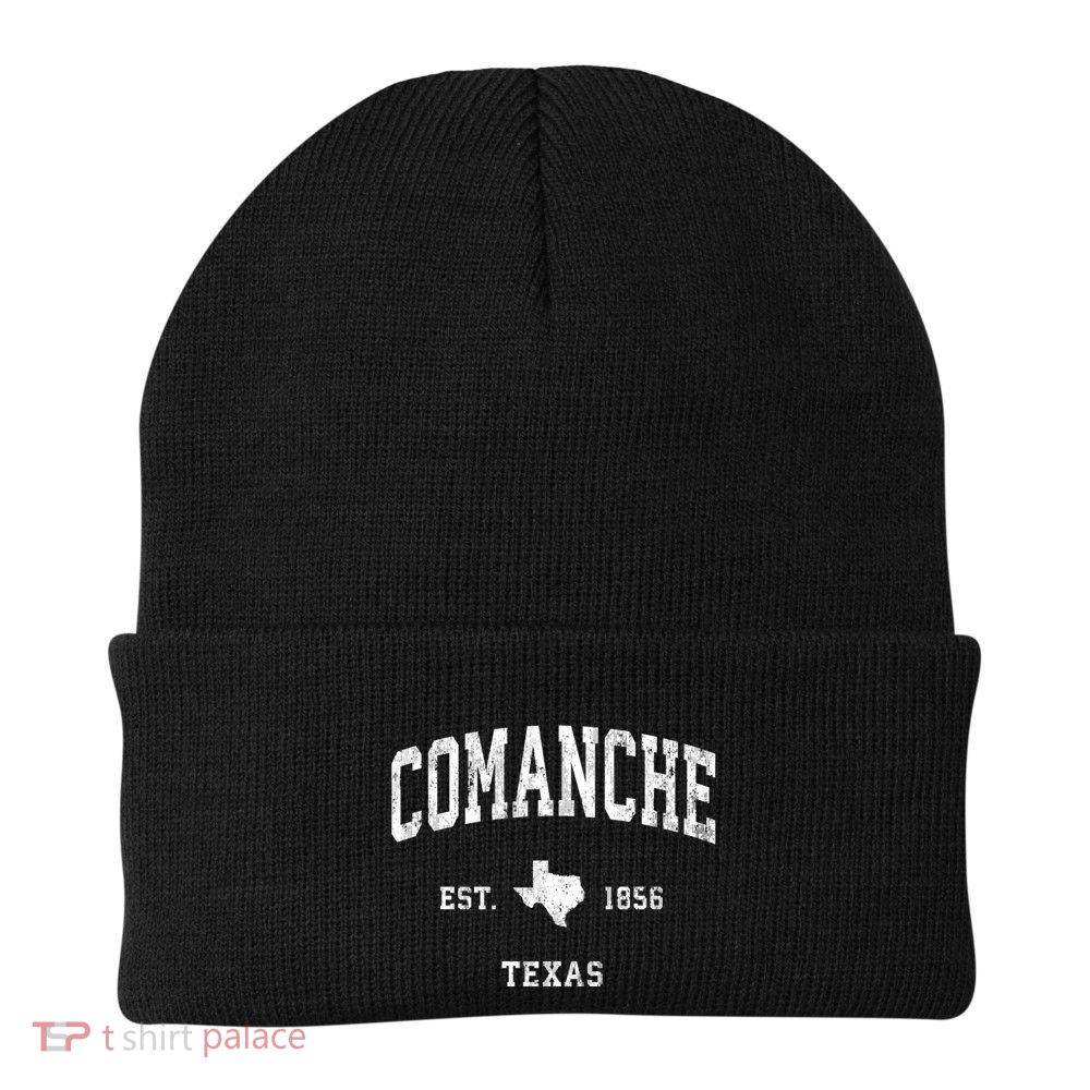 Comanche Texas Tx Vintage Athletic Sports Beanie