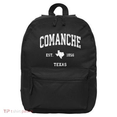 Comanche Texas Tx Vintage Athletic Sports 16 in Basic Backpack