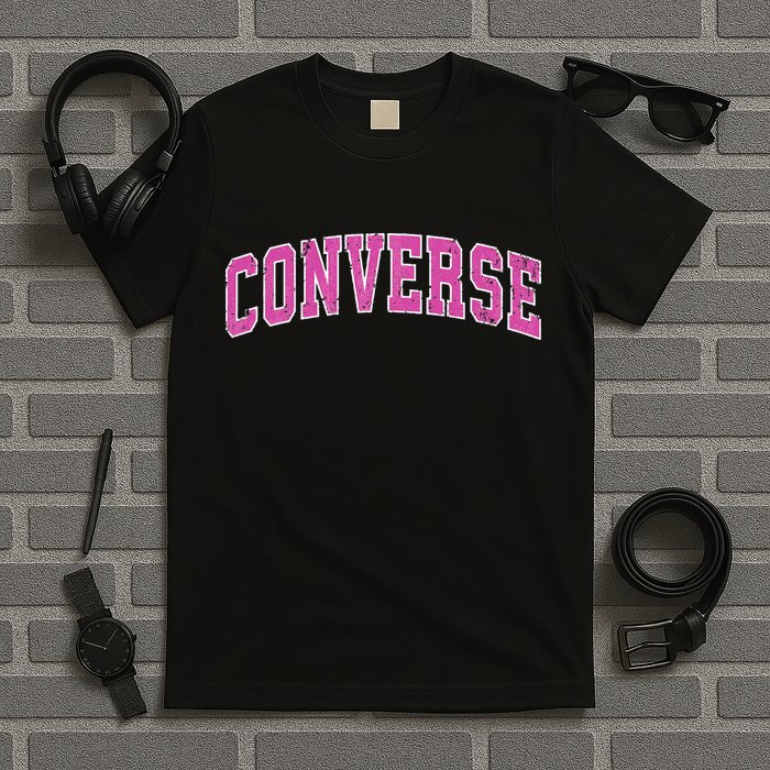 Converse Texas TX Vintage Sports Design Pink Design T-Shirt