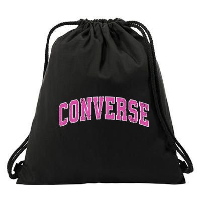 Converse Texas TX Vintage Sports Design Pink Design Drawstring Bag