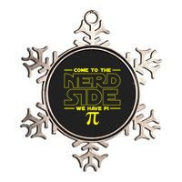 Come To The Nerd Side We Have Pi Nerd Metallic Star Ornament