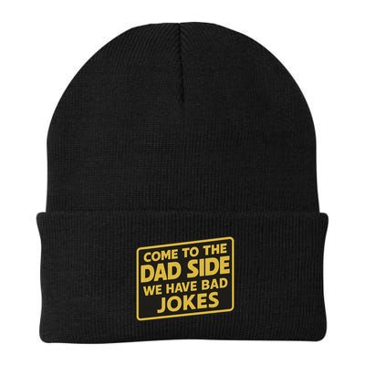 Come To The Dad Side We Have Bad Jokes Funny Parody Meme Beanie