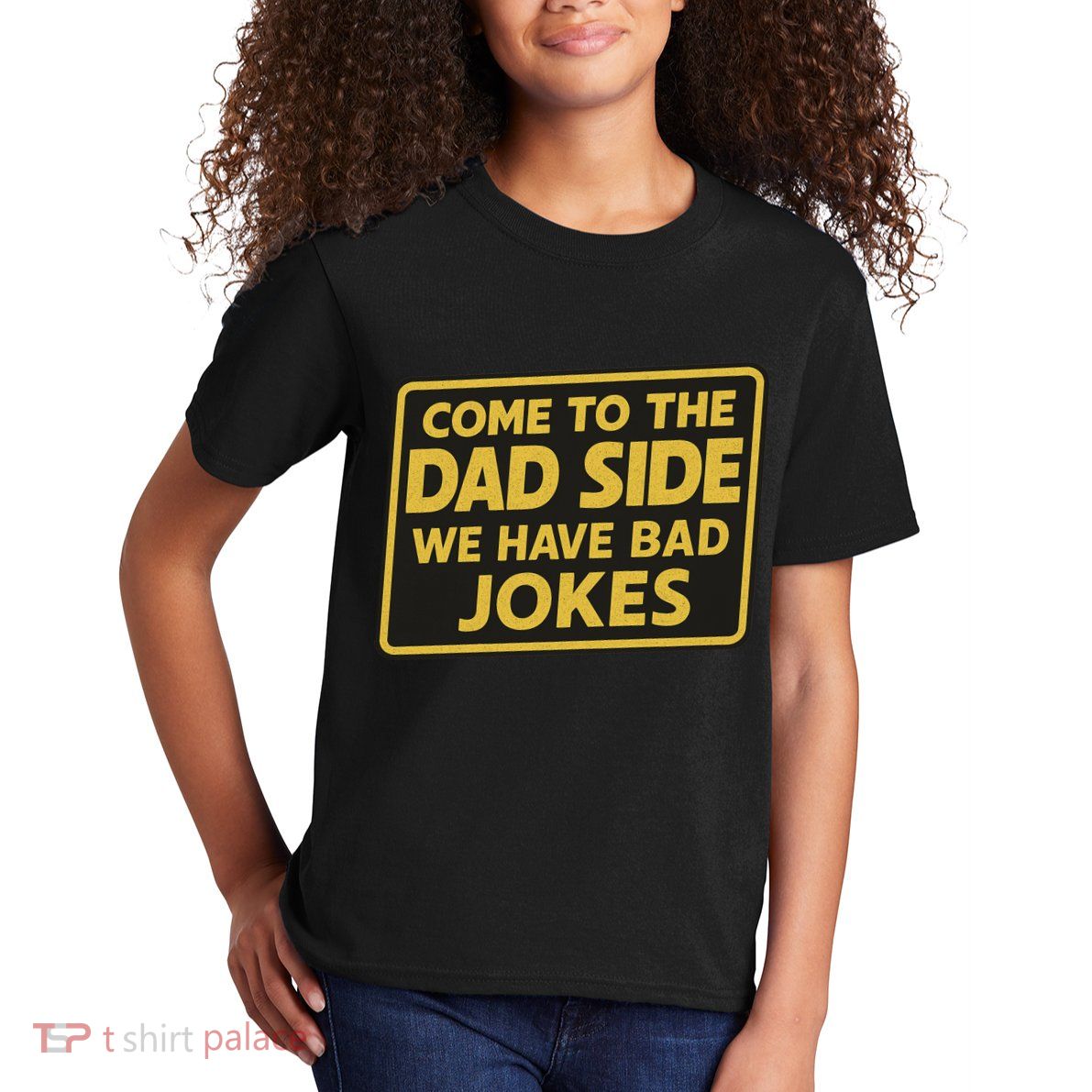 Come To The Dad Side We Have Bad Jokes Funny Parody Meme Kids T-Shirt
