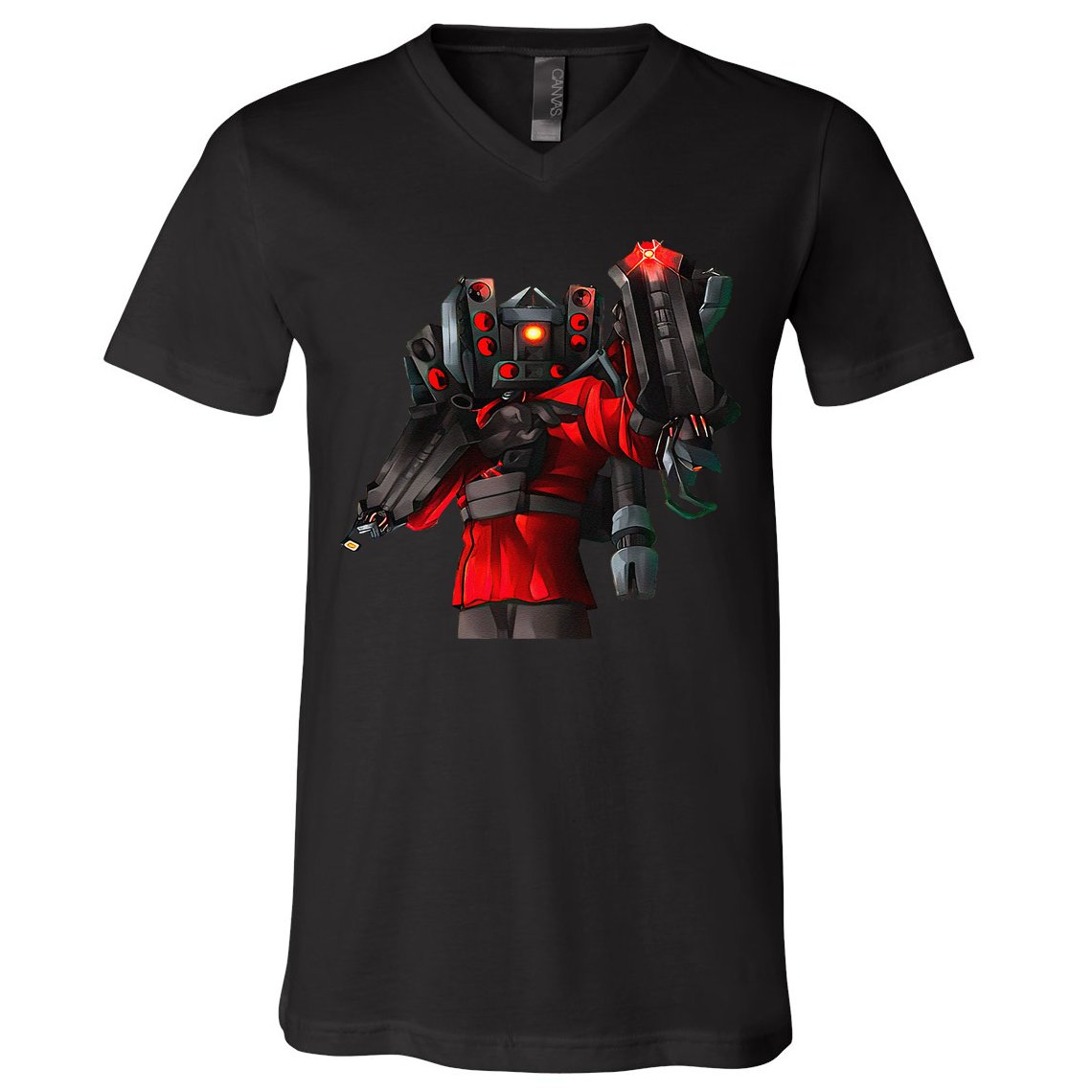 Cameraman Toilet Tvman Speakerman Birthday V-Neck T-Shirt
