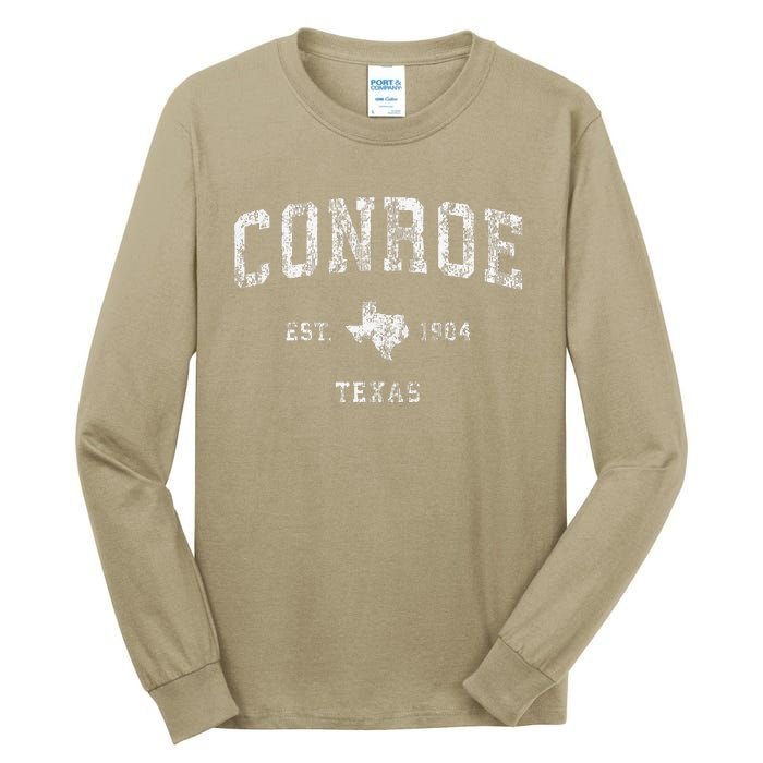 Conroe Texas Tx Vintage Athletic Sports Tall Long Sleeve T-Shirt