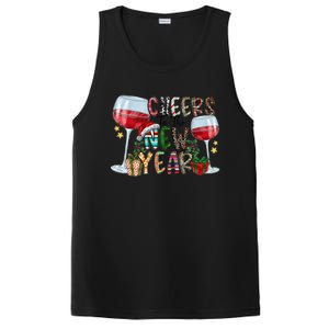 Cheers To The New Year Christmas Santa Hat Wine Lover Meaningful Gift PosiCharge Competitor Tank