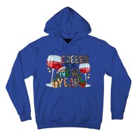 Cheers To The New Year Christmas Santa Hat Wine Lover Meaningful Gift Hoodie