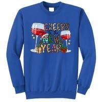 Cheers To The New Year Christmas Santa Hat Wine Lover Meaningful Gift Sweatshirt