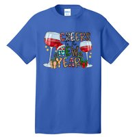 Cheers To The New Year Christmas Santa Hat Wine Lover Meaningful Gift Tall T-Shirt