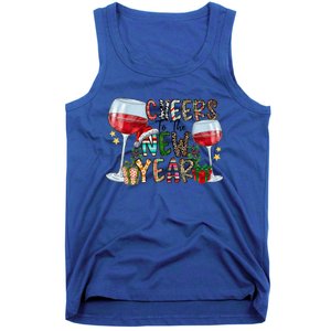 Cheers To The New Year Christmas Santa Hat Wine Lover Meaningful Gift Tank Top