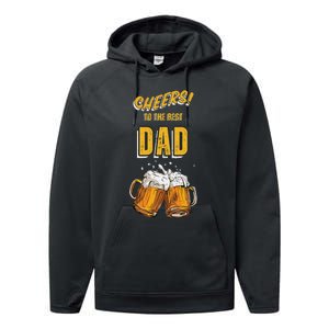 Cheers To The Dad Beer Mugs Celebration Performance Fleece Hoodie