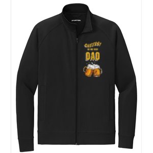 Cheers To The Dad Beer Mugs Celebration Stretch Full-Zip Cadet Jacket