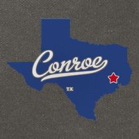 Conroe Texas TX Map Cotton Canvas Backpack
