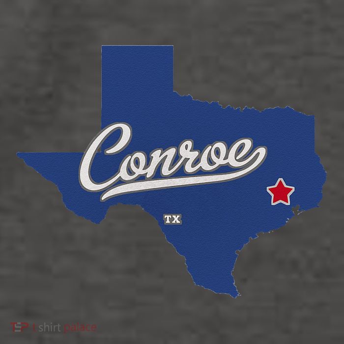 Conroe Texas TX Map Vector Backpack