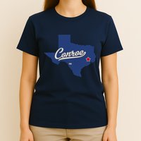 Conroe Texas TX Map T-Shirt