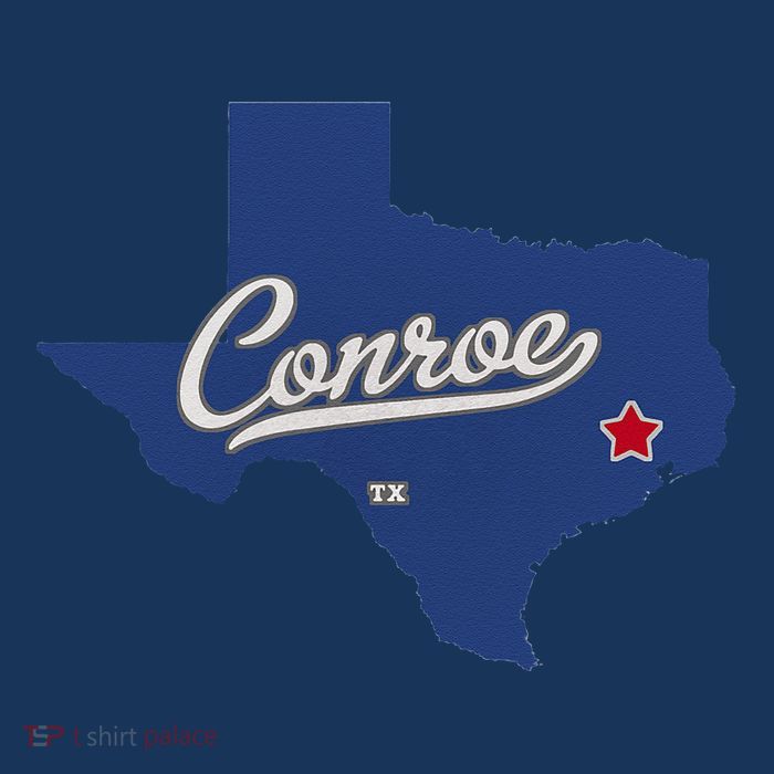 Conroe Texas TX Map Sustainable Bucket Hat
