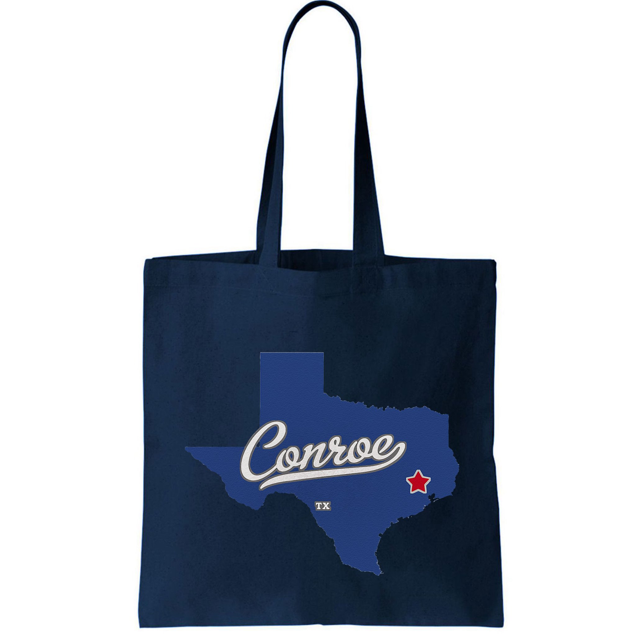Conroe Texas TX Map Bag