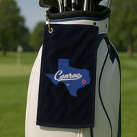 Conroe Texas TX Map Golf Towel
