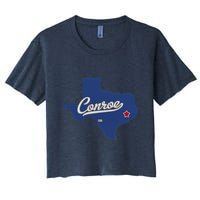 Conroe Texas TX Map Crop Top