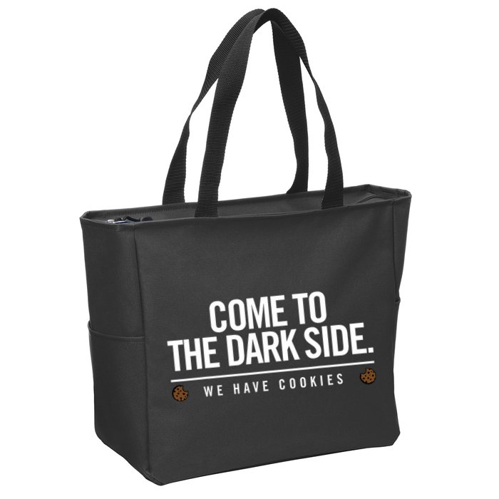 Come To The Dark Side We Have Cookies Funny Zip Tote Bag
