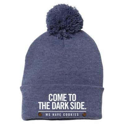 Come To The Dark Side We Have Cookies Funny Pom Pom 12in Knit Beanie