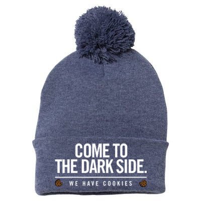 Come To The Dark Side We Have Cookies Funny Pom Pom 12in Knit Beanie