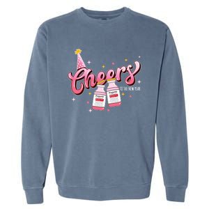 Cheers To The New Year Icu Nurse 2024 Happy New Year Nurse Meaningful Gift Garment-Dyed Sweatshirt