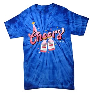 Cheers To The New Year Icu Nurse 2024 Happy New Year Nurse Meaningful Gift Tie-Dye T-Shirt