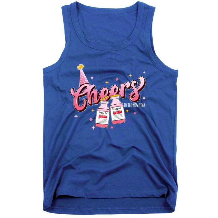 Cheers To The New Year Icu Nurse 2024 Happy New Year Nurse Meaningful Gift Tank Top