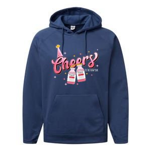 Cheers To The New Year Icu Nurse 2024 Happy New Year Nurse Meaningful Gift Performance Fleece Hoodie