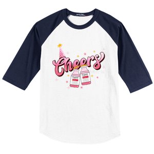 Cheers To The New Year Icu Nurse 2024 Happy New Year Nurse Meaningful Gift Baseball Sleeve Shirt