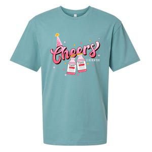 Cheers To The New Year Icu Nurse 2024 Happy New Year Nurse Meaningful Gift Sueded Cloud Jersey T-Shirt