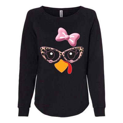 Cute Thanksgiving Turkey Girl Womens California Wash Sweatshirt