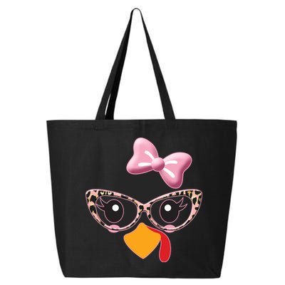 Cute Thanksgiving Turkey Girl 25L Jumbo Tote