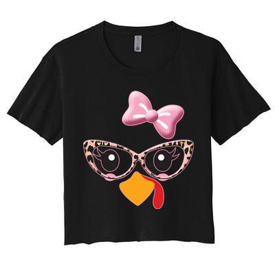 Cute Thanksgiving Turkey Girl Crop Top
